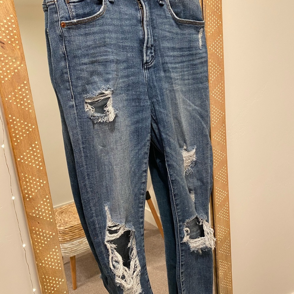 Abercrombie distressed skinny jeans